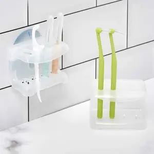 치간치솔 보관함 흡착식 치간칫솔 홀더 치실 수납 정리 버전 치실걸이