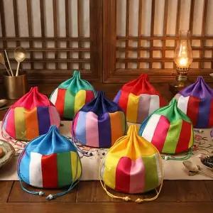 색동복주머니 전통 한국 외국인선물 설날 추석 명절 세배 용돈 복주머니 소품 답례품