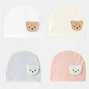 신생아 205955 랜덤2개 패치비니 아기 모자 순면 (WFKC31C)