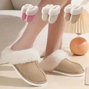 여성 3컬러 가볍고 푹신한 부드러운 겨울 털슬리퍼 실내화 겨울 신발 안감퍼 슬리퍼