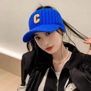 겨울 기모 여성 썬캡 니트 패션 골프모자