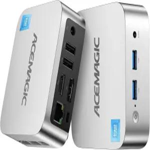 ACEMAGIC Vista V1 미니 PC 컴퓨터 트윈 레이크 N150(비트 N100 /N95 최대 3.6GHz) 16GB DDR4 RAM 512 SSD