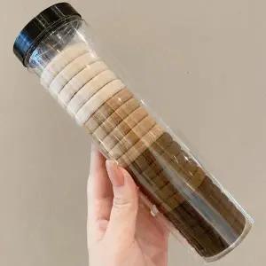 데일리 머리끈 20P 브라운 머리고무줄 무매듭 헤어끈