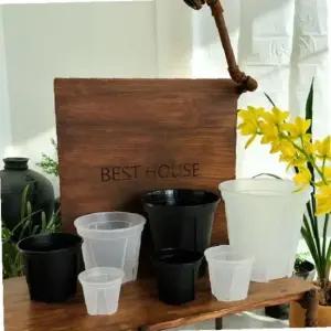 ksr 플라스틱 표준형 슬릿화분 삽목화분 18cm 블랙