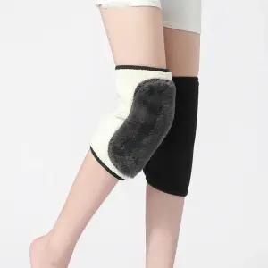 이중 스트랩 도톰힌 융털 안감 방한 남여공용 무릎 시림 방지 보호대 (WFKC3D2)