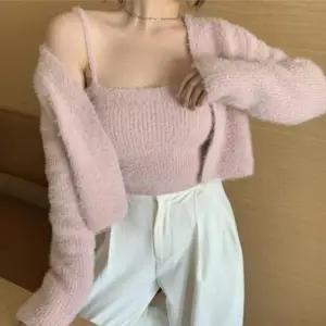 여성 보들보들 앙고라 나시 가디건 세트 (KYR-WFHEMTL)