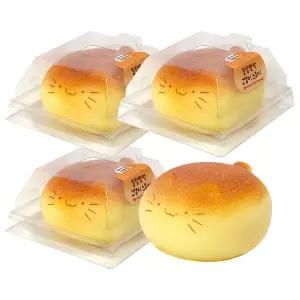 4개 조선문방구 말랑빵떡 고양이 스퀴시 세트