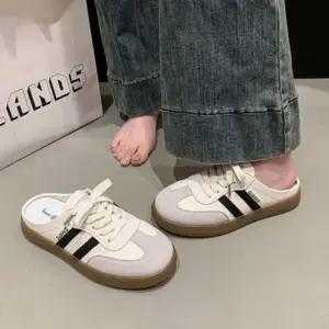 고품질 스니커즈 샌들 운동화 여성 데일리 뒷꿈치없는 투라인 (WFKEMQ4)