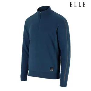 엘르골프 세이브존01 남성 우븐 배색 방풍 반집업 스웨터  6J73451 840