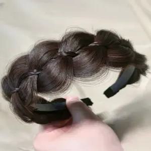 벼 머리띠 땋은 가발 꽈배기 헤어밴드 한복
