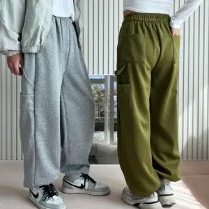 남자 스트링 와이드 벌룬 팬츠 남성 트레이닝 바지 츄리닝 남녀공용 카펜더 통바지