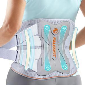 요통 를 위한 허리 보조기, 9배 인체공학적 지지 시스템이 장착된 요추 벨트, 남녀를 통기성 3D 니트 백 지지대, 좌골반, 척추측만증, 디스크(대형)
