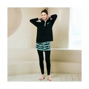 베이직엘르 여성인 반집업 래쉬가드 워터레깅스 비치반바지 세트 BEL-Y2K S7