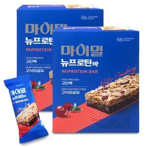 대상웰라이프 마이밀 뉴프로틴바 건강간식(21gx12개입)2박스,고단백 영양 간식