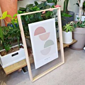 에코모담 원목투명 블랙 네츄럴 A2 A3 A4 아크릴 전시 우드프레임 액자