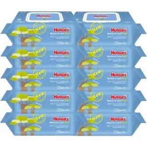 [보리보리/땡큐온]하기스 모이스쳐케어 플러스 물티슈 캡 72매 x10입