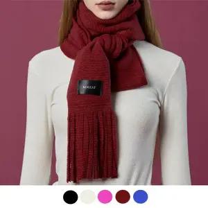 [KOLEAT][5colors] 도톰 니트 무지 컷 롱기장 머플러 목도리