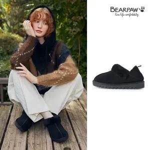 [롯데백화점]베어파우 베어파우 WINNIE 여성 양털 슬립온 블랙 0826001QD