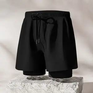 [골드스마일]남성용 비치 레깅스 일체형 반바지 여름 해변용 팬츠