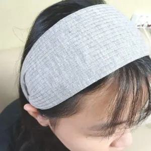 넓은 니트 머리띠 헤어밴드 그레이 여성 스포츠 모자