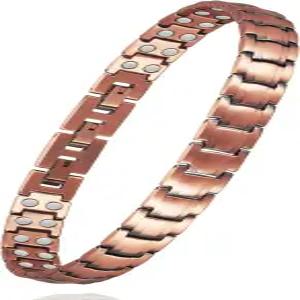 여성용 에너매지엑스 구리 발찌 팔찌 99 순도 조절식 이중 줄 자석 보석 선물 (0001W)