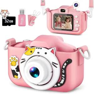 셀카 카메라 장난감 3인용 4 5 6 7 8 9 10 11 12 세 소녀 크리스마스 생일 축제 선물 용 업그레이드 디지털