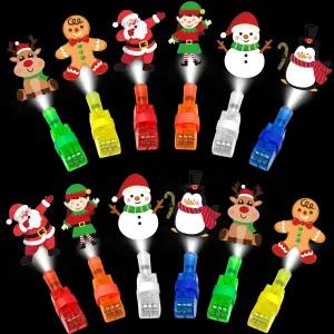 를 위한 SURCVIO 크리스마스 파티 어두운 장난감 속에서 36개의 LED 조명 손가락 교환 상품으로 테마