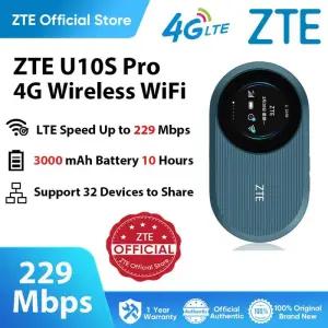 유심공유기 ZTE U10S Pro 4G LTE WiFi 6 포켓 라우터 229Mbps 모바일 3000mAh Sim 카드 모뎀 휴대용 여행 M