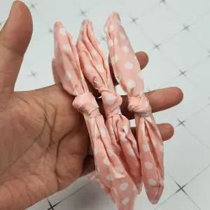 [셀러에이드]땡땡이 리본 머리띠 연핑크 도트 귀여운 머리띠