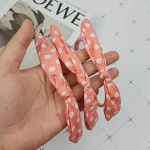 [셀러에이드]땡땡이 리본 머리띠 진핑크 도트 귀여운 머리띠