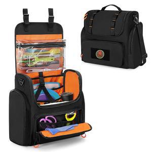 호드란트 전술 캠프 주방 정리함, 종이 타월 홀더와 멀티 포켓이 있는 대형 캠핑 용품 보관 가방, 야외 바비큐 요리 필수품을 위한 걸이식 조리기구 캐디, 가방 전용 | 포켓, 홀더, 필수품,