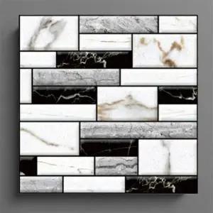 화장실 타일 덧방 붙이는 방수 벽지 단열 스티커 30x30cm 12개