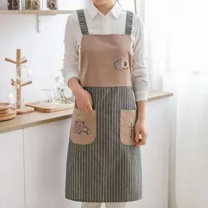 (쓰리몰) 귀여운 곰 캐릭터 주방 생황방수 앞치마 앞치마 방수앞치마