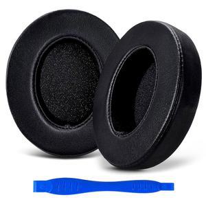 [포르르] Beats Studio 3 및 2 헤드폰용 Aurivor 교체 이어 패드, 정품 램스킨 가죽으로 쿠션 부드러운 메모리 폼, 강력한 (램스킨 블랙)