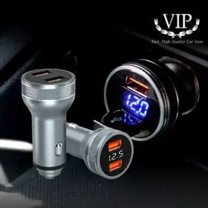 VIP 풀메탈 LED 듀얼 QC 3.0 고속충전기