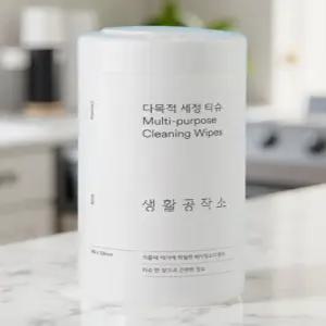 패딩 워터 티슈 의류 얼룩 오염 제거용 일회용 물티슈 150개 1+1