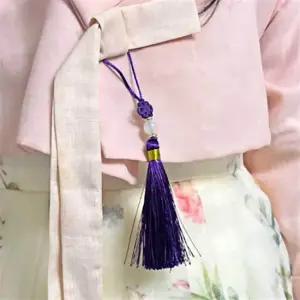 가방 노리개 키링 퍼플 한국전통 선물