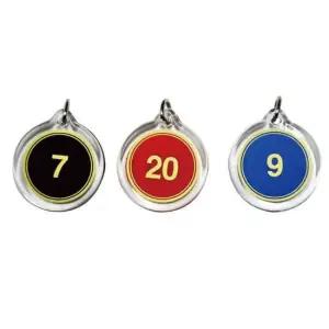 키링 번호표 35mm 1-100 목욕탕키밴드 양면번호키 옷장열쇠