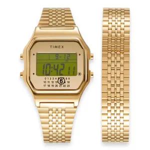 MM6 Timex  T80 기프트 세트 스테인리스 스틸 골드 시계