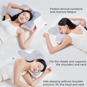 메모리폼 베개 나비형 경추 고밀도 통기성 커버 인체공학적 디자인