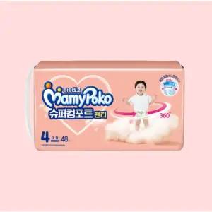 마미포코 슈퍼컴포트 팬티 4단계 공용 48매 3개 일회용기저귀 아기기저귀