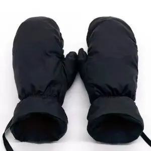 남성 겨울 방한 용품 따뜻한 패딩 블랙 색상 벙어리 장갑