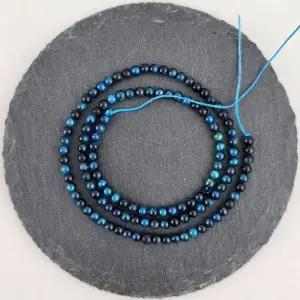 비즈팡 [J2-200-03]원석라운드 3mm 컬러호안석A급 블루호안석 ,반줄