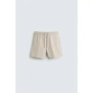 자라 ZARA 시어서커 미디엄 스윔팬츠 - 브라운