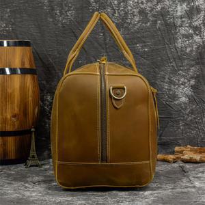 여행용 가방 보스턴 대용량 Luufan 백 남성 더블 주머니 가죽 빈티지 손잡이주말 신발 20인치