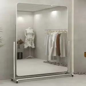 스텐 전신거울 대형 미드센츄리 실버