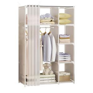 자취방 원룸 미니 조립식 컴퓨터 간이옷장 원목미니행거 커튼행거 원목 커튼 장롱 다크월넛