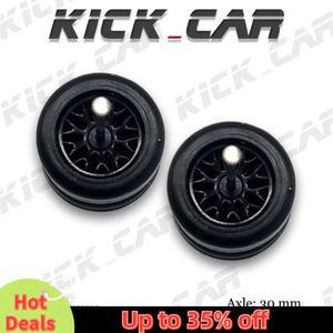 1/64 고무 타이어가있는 모델 자동차 바퀴 다이 캐스트 핫 휠 메인 성냥갑 Tomica D:11mm 1 세트 용 부품