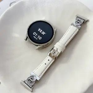 갤럭시워치 20mm 스트랩 하트형 큐빅 여자용 시계줄 하트커넥터