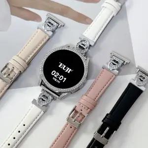 갤럭시워치 8 7 6 5 4 하트 큐빅 레더 클래식 FE 여성 메탈 밴드 시계줄